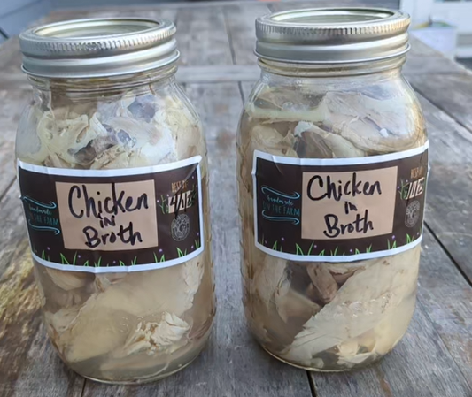 Chicken Meat in Broth - Glass Jar